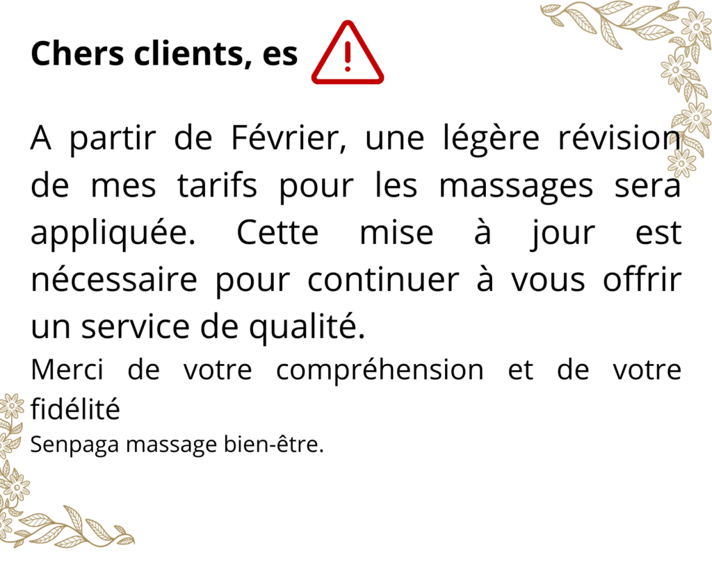 info nouveaux tarifs 2026